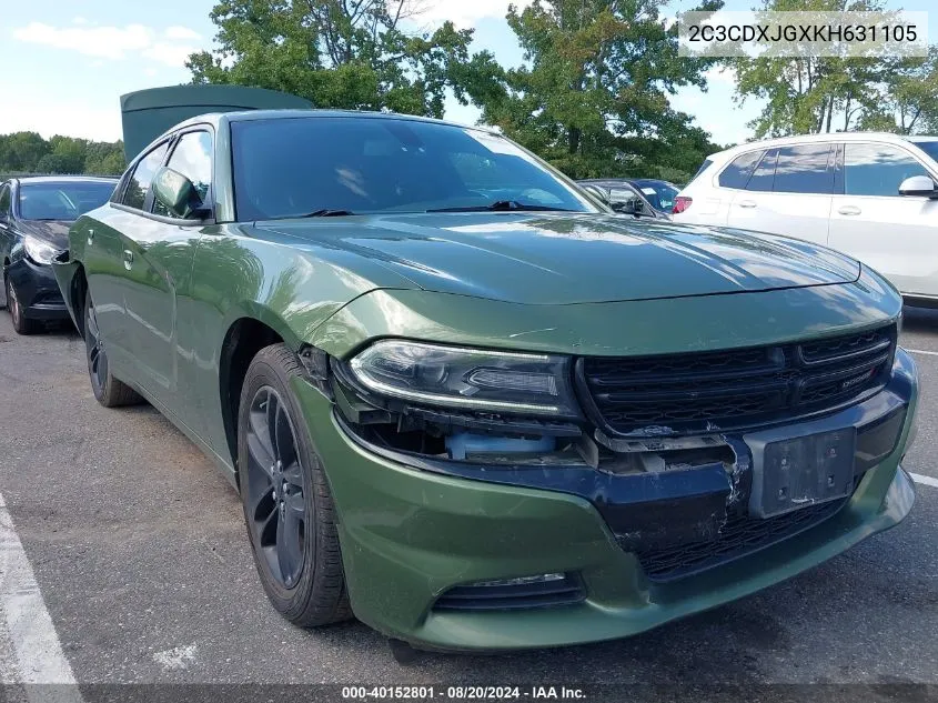 2C3CDXJGXKH631105 2019 Dodge Charger Sxt Awd