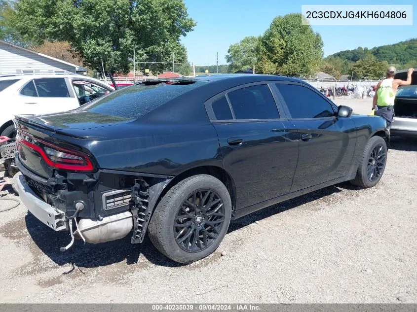 2019 Dodge Charger Sxt Awd VIN: 2C3CDXJG4KH604806 Lot: 40235039