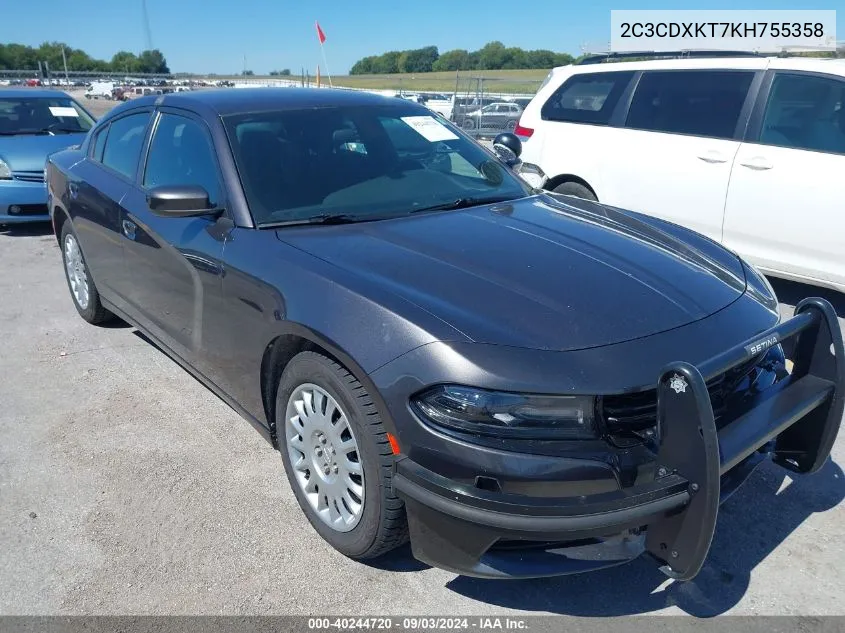 2C3CDXKT7KH755358 2019 Dodge Charger Police Awd