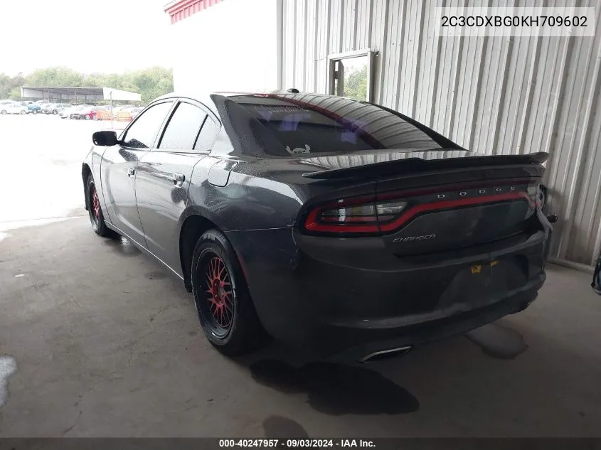 2C3CDXBG0KH709602 2019 Dodge Charger Sxt Rwd