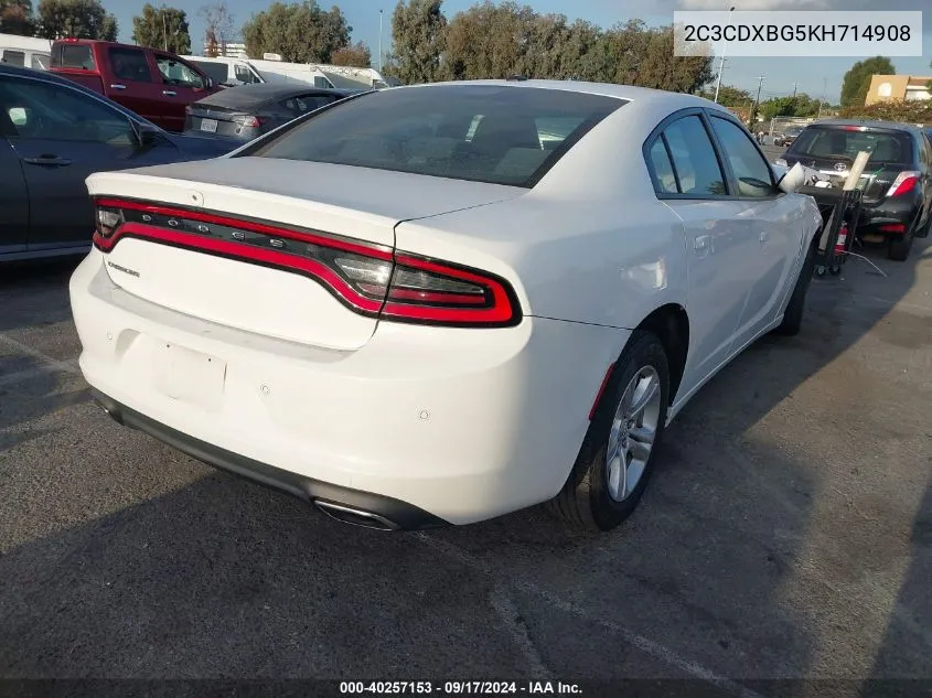 2C3CDXBG5KH714908 2019 Dodge Charger Sxt Rwd