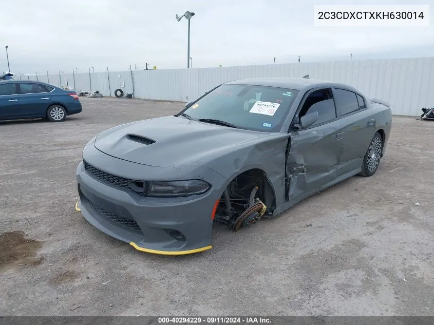 2019 Dodge Charger R/T Rwd VIN: 2C3CDXCTXKH630014 Lot: 40294229