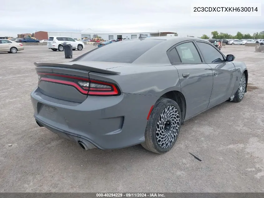 2019 Dodge Charger R/T Rwd VIN: 2C3CDXCTXKH630014 Lot: 40294229