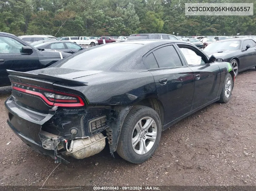 2C3CDXBG6KH636557 2019 Dodge Charger Sxt Rwd