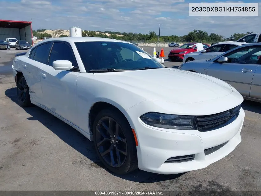 2019 Dodge Charger Sxt Rwd VIN: 2C3CDXBG1KH754855 Lot: 40319871