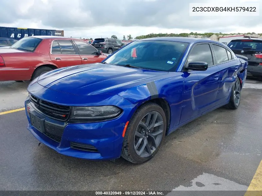 2C3CDXBG4KH579422 2019 Dodge Charger Sxt