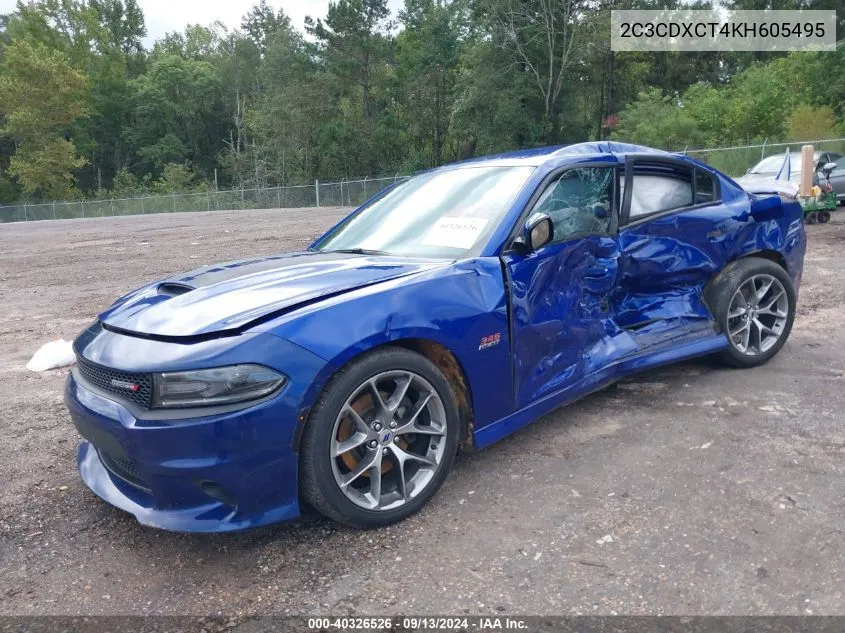 2C3CDXCT4KH605495 2019 Dodge Charger R/T Rwd