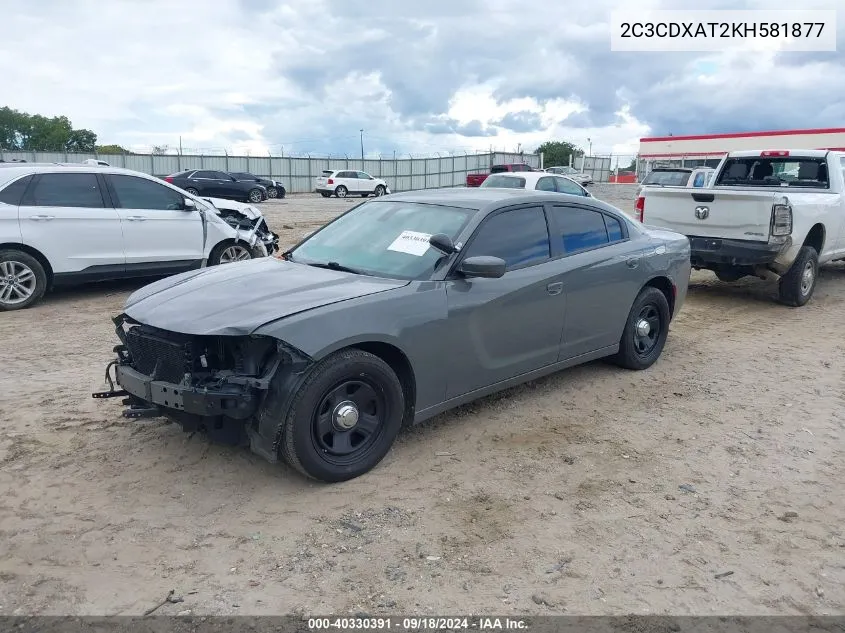 2C3CDXAT2KH581877 2019 Dodge Charger Police Rwd