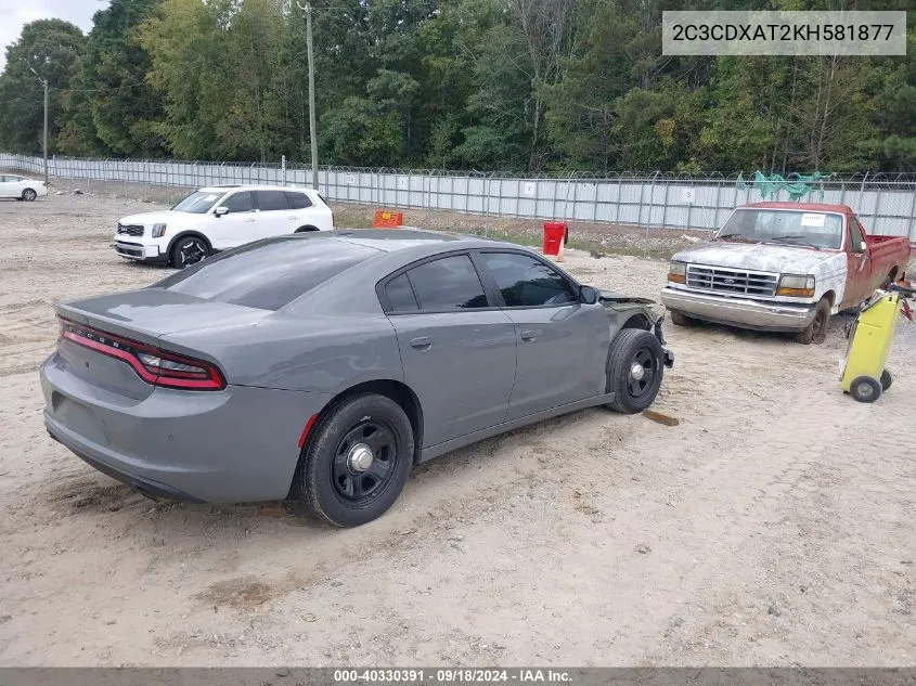 2C3CDXAT2KH581877 2019 Dodge Charger Police Rwd