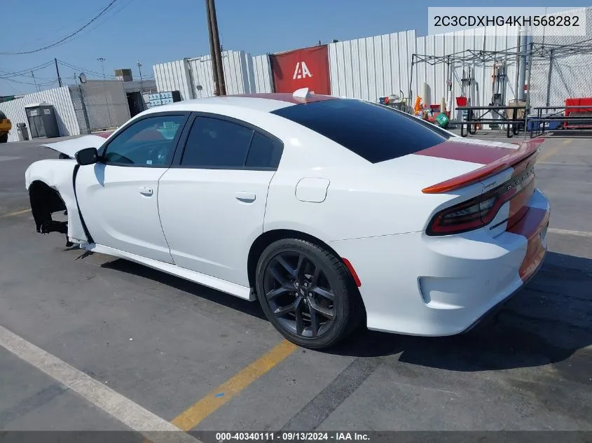 2C3CDXHG4KH568282 2019 Dodge Charger Gt