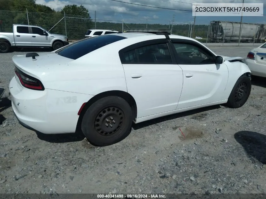 2019 Dodge Charger Police Awd VIN: 2C3CDXKT5KH749669 Lot: 40341498