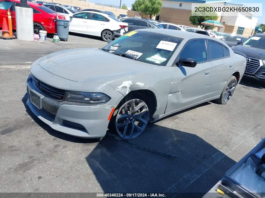 2C3CDXBG2KH650830 2019 Dodge Charger Sxt Rwd