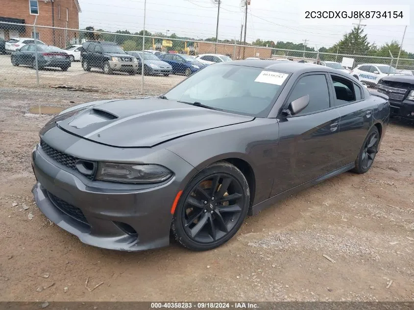 2019 Dodge Charger Scat Pack VIN: 2C3CDXGJ8K8734154 Lot: 40358283