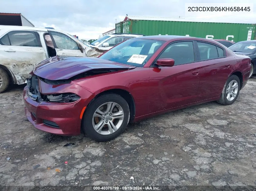 2C3CDXBG6KH658445 2019 Dodge Charger Sxt Rwd