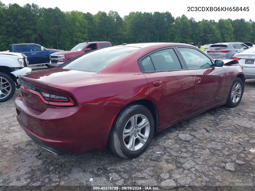 2C3CDXBG6KH658445 2019 Dodge Charger Sxt Rwd