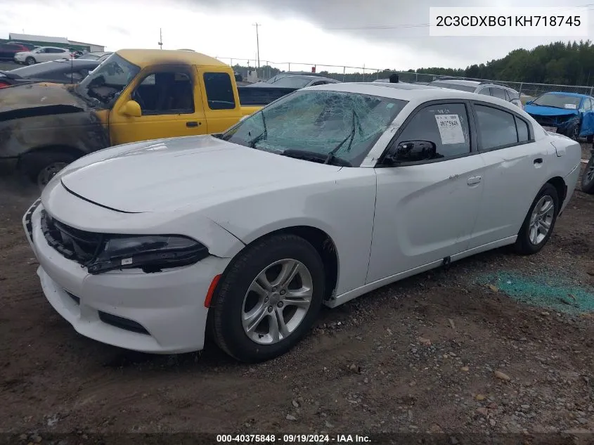 2019 Dodge Charger Sxt Rwd VIN: 2C3CDXBG1KH718745 Lot: 40375848