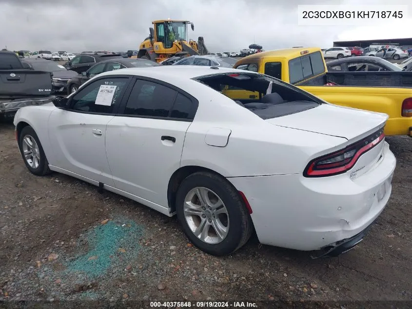 2019 Dodge Charger Sxt Rwd VIN: 2C3CDXBG1KH718745 Lot: 40375848