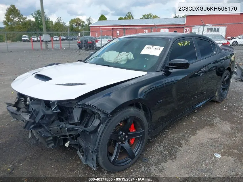 2019 Dodge Charger Scat Pack Rwd VIN: 2C3CDXGJ6KH506170 Lot: 40377835