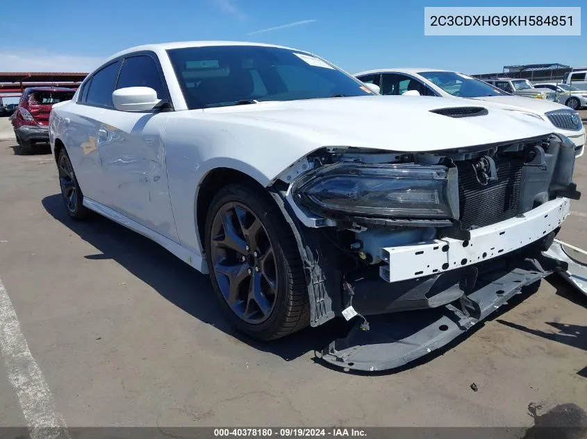 2C3CDXHG9KH584851 2019 Dodge Charger Gt Rwd