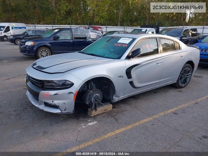 2019 Dodge Charger Sxt VIN: 2C3CDXJG1KH619649 Lot: 40381419