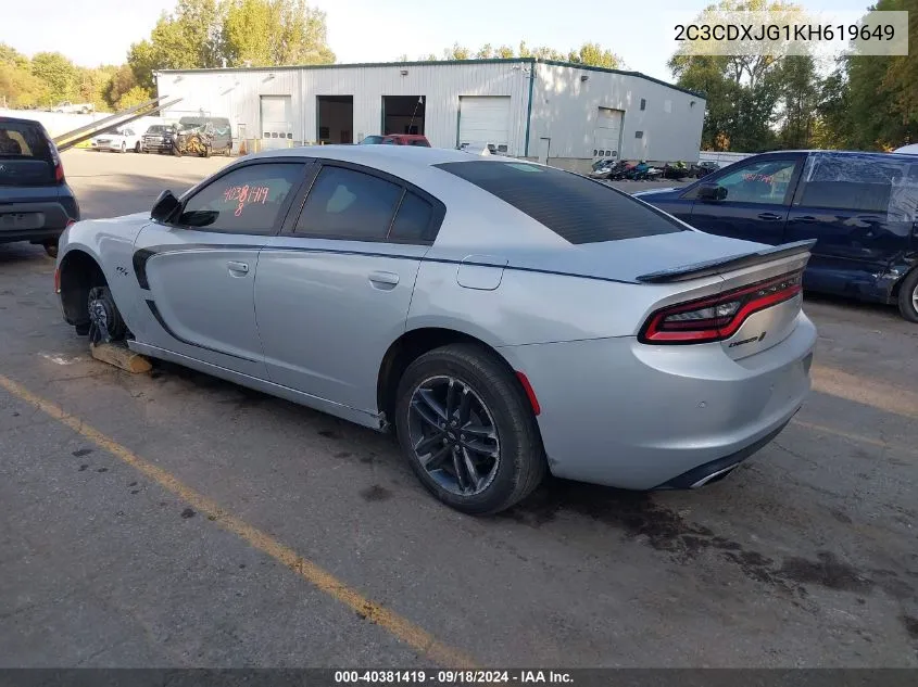 2019 Dodge Charger Sxt VIN: 2C3CDXJG1KH619649 Lot: 40381419