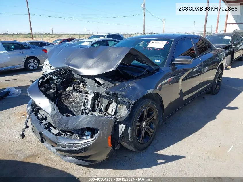 2C3CDXBG3KH702868 2019 Dodge Charger Sxt Rwd