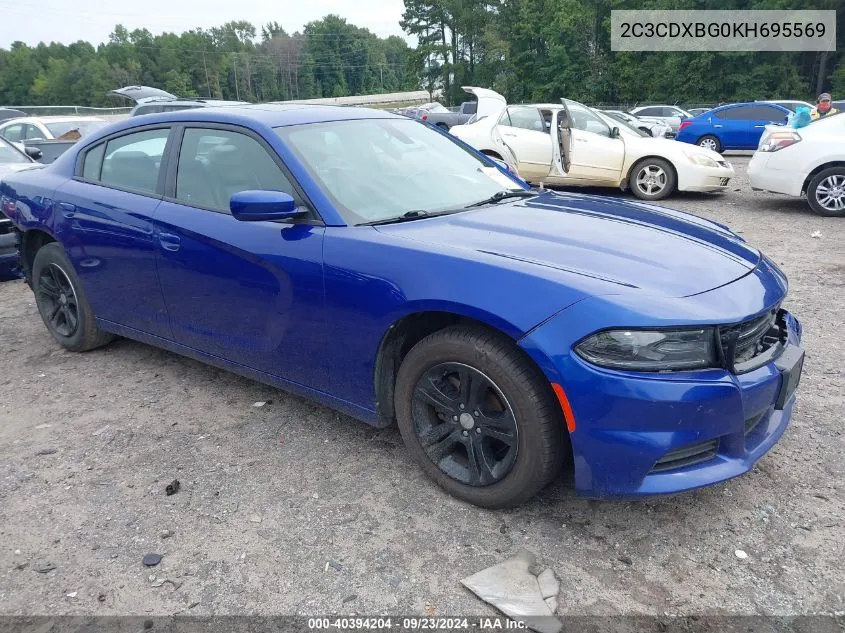 2019 Dodge Charger Sxt Rwd VIN: 2C3CDXBG0KH695569 Lot: 40394204