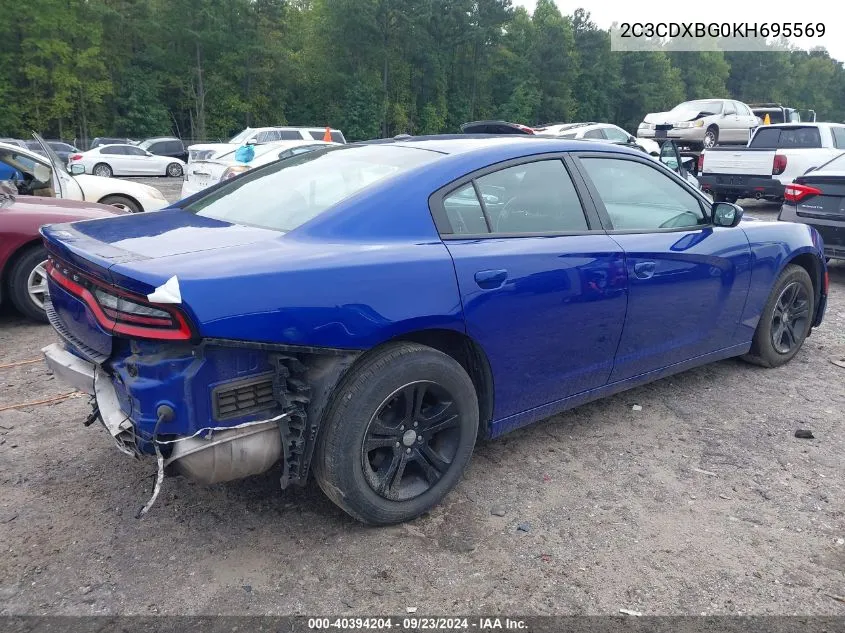 2C3CDXBG0KH695569 2019 Dodge Charger Sxt Rwd