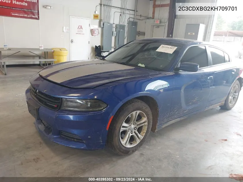 2C3CDXBG2KH709701 2019 Dodge Charger Sxt Rwd