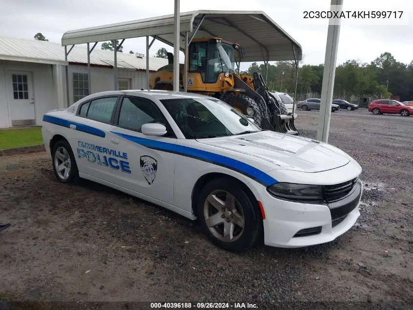 2019 Dodge Charger Police VIN: 2C3CDXAT4KH599717 Lot: 40396188