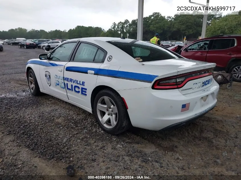 2019 Dodge Charger Police VIN: 2C3CDXAT4KH599717 Lot: 40396188