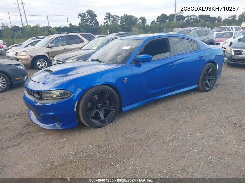 2C3CDXL93KH710257 2019 Dodge Charger Srt Hellcat Rwd