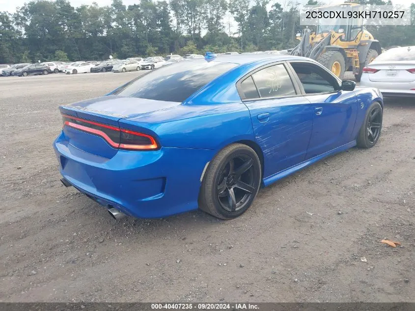 2C3CDXL93KH710257 2019 Dodge Charger Srt Hellcat Rwd