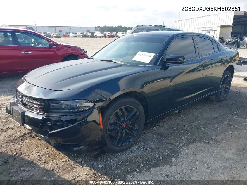 2019 Dodge Charger Sxt Awd VIN: 2C3CDXJG5KH502351 Lot: 40409108