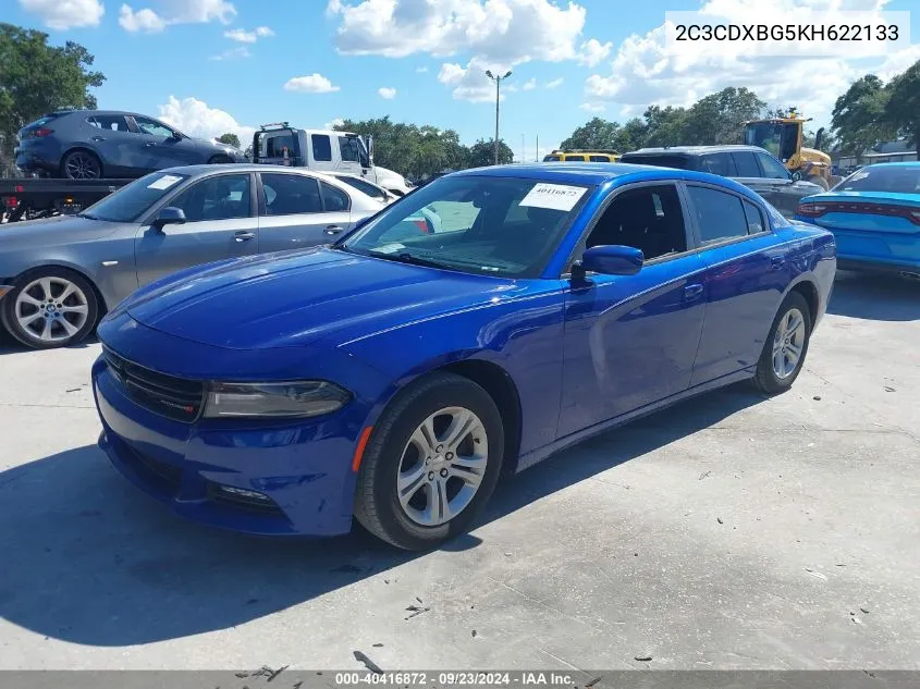 2019 Dodge Charger Sxt Rwd VIN: 2C3CDXBG5KH622133 Lot: 40416872