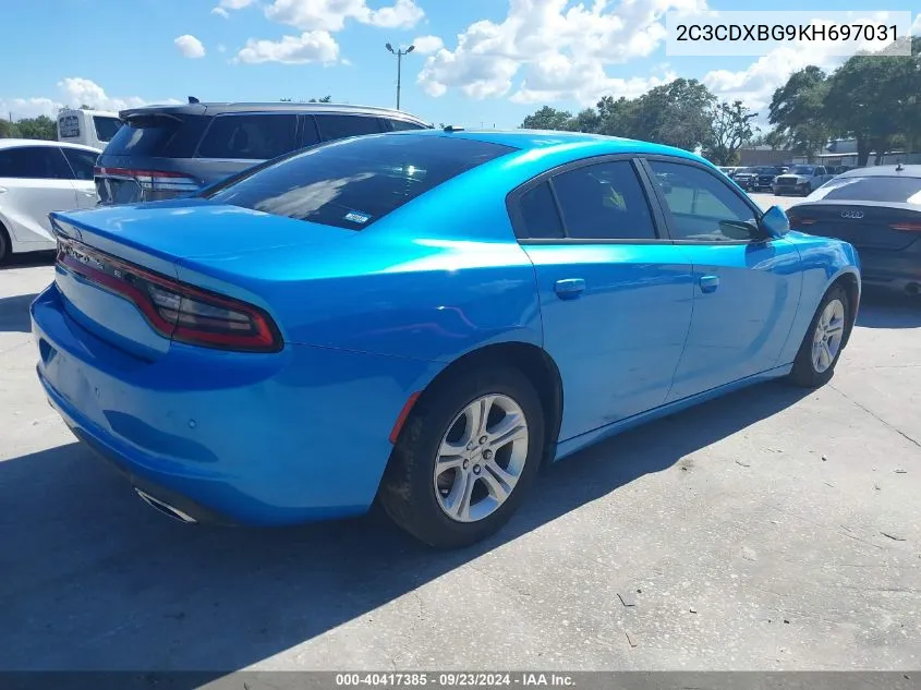 2C3CDXBG9KH697031 2019 Dodge Charger Sxt Rwd