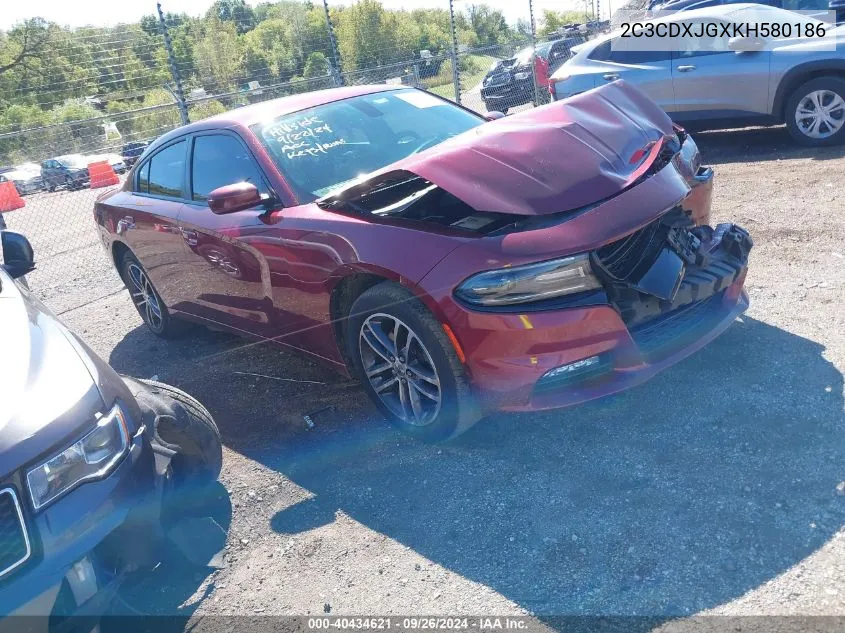 2019 Dodge Charger Sxt VIN: 2C3CDXJGXKH580186 Lot: 40434621