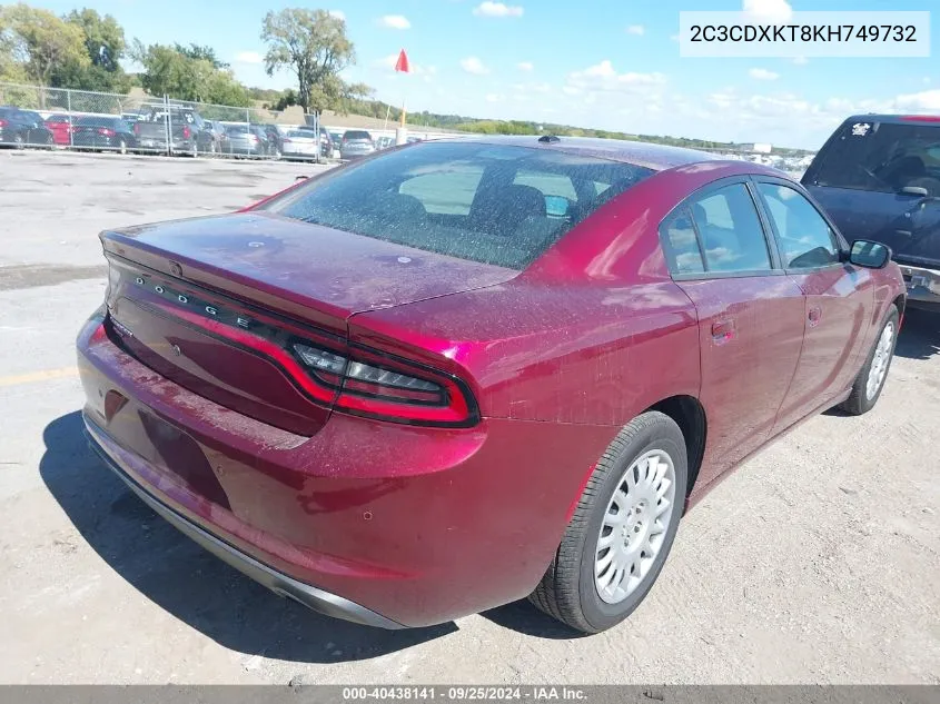 2019 Dodge Charger Police Awd VIN: 2C3CDXKT8KH749732 Lot: 40438141