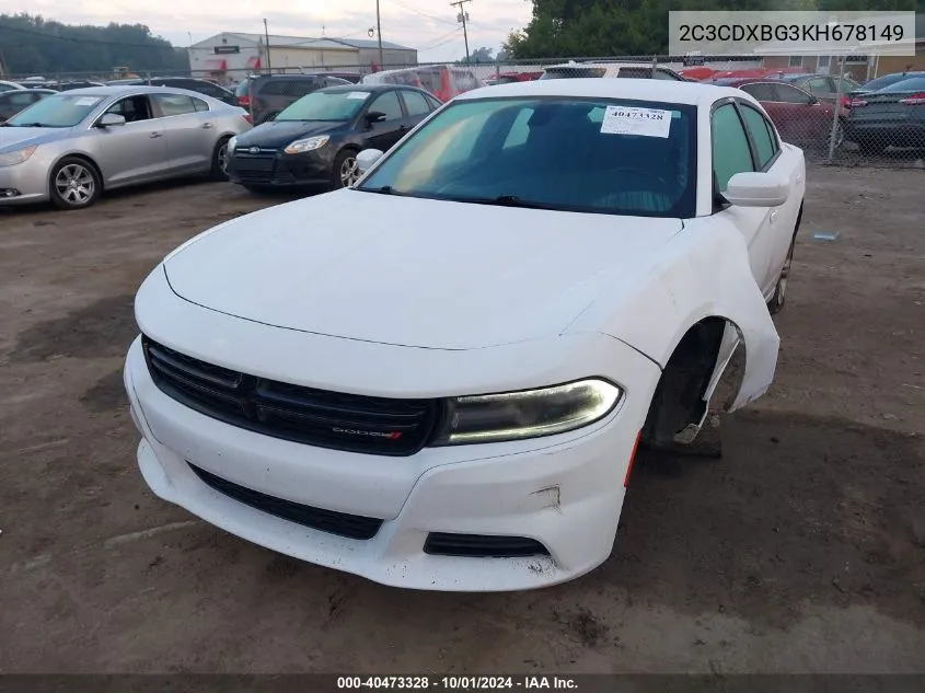 2C3CDXBG3KH678149 2019 Dodge Charger Sxt