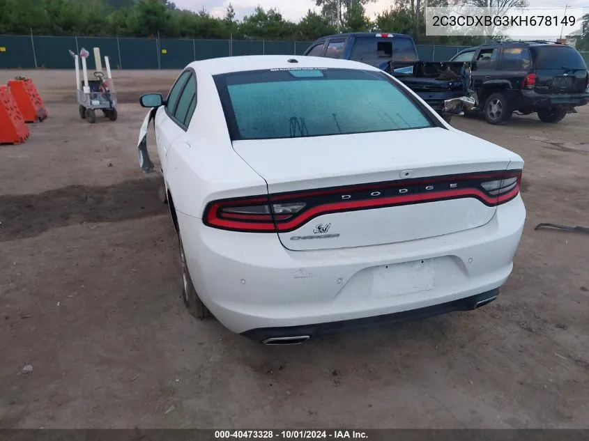 2C3CDXBG3KH678149 2019 Dodge Charger Sxt