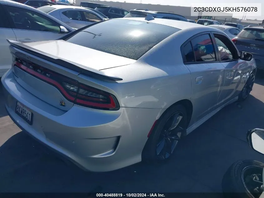 2019 Dodge Charger Scat Pack VIN: 2C3CDXGJ5KH576078 Lot: 40488819