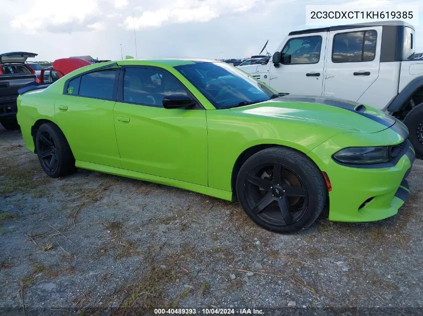 2019 Dodge Charger R/T Rwd VIN: 2C3CDXCT1KH619385 Lot: 40489393