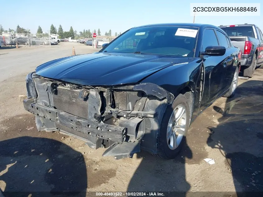 2C3CDXBG5KH688486 2019 Dodge Charger Sxt Rwd