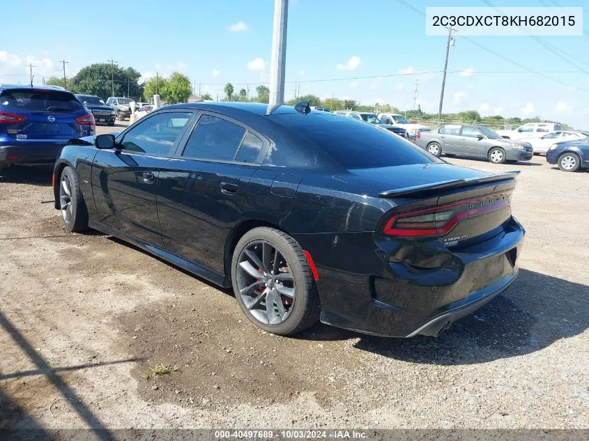 2019 Dodge Charger R/T Rwd VIN: 2C3CDXCT8KH682015 Lot: 40497689