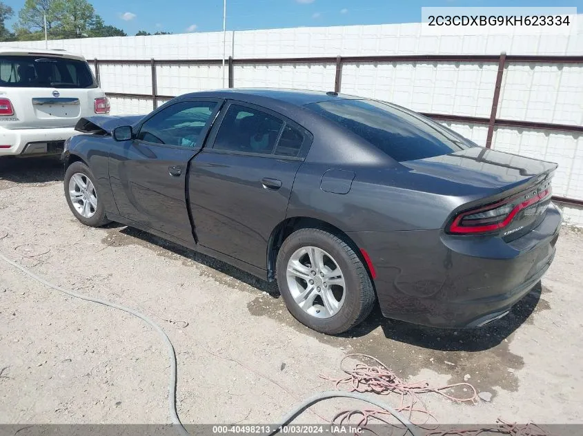 2019 Dodge Charger Sxt Rwd VIN: 2C3CDXBG9KH623334 Lot: 40498213