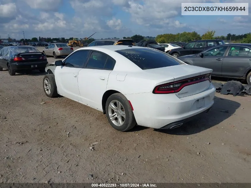 2019 Dodge Charger Sxt VIN: 2C3CDXBG7KH659944 Lot: 40522293