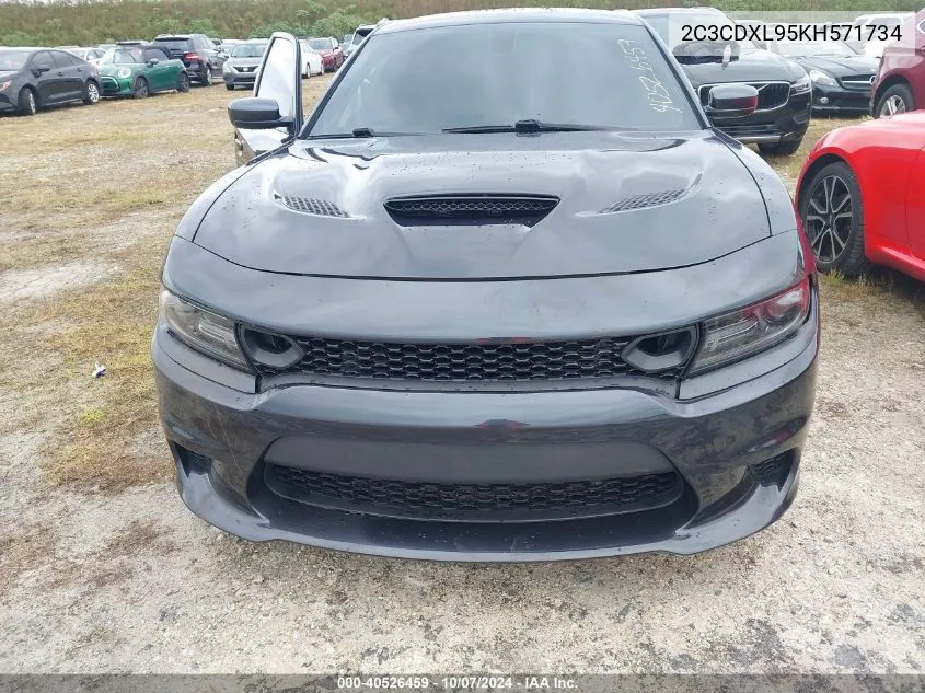 2019 Dodge Charger Srt Hellcat VIN: 2C3CDXL95KH571734 Lot: 40526459