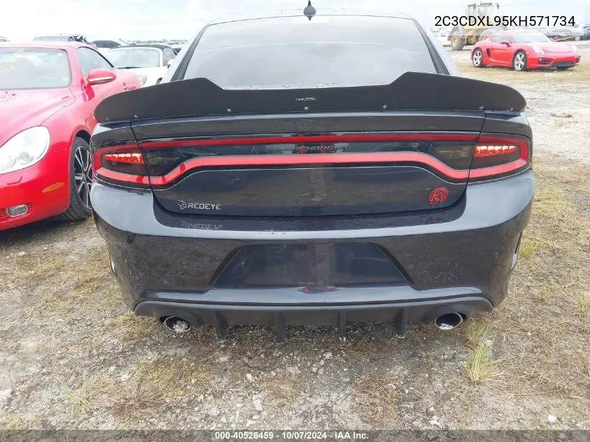 2019 Dodge Charger Srt Hellcat VIN: 2C3CDXL95KH571734 Lot: 40526459