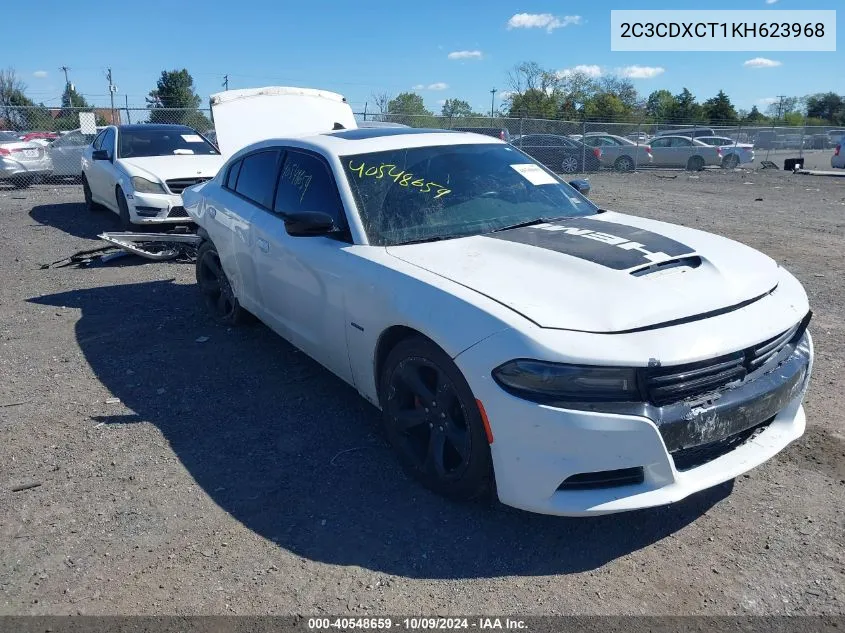 2019 Dodge Charger R/T Rwd VIN: 2C3CDXCT1KH623968 Lot: 40548659