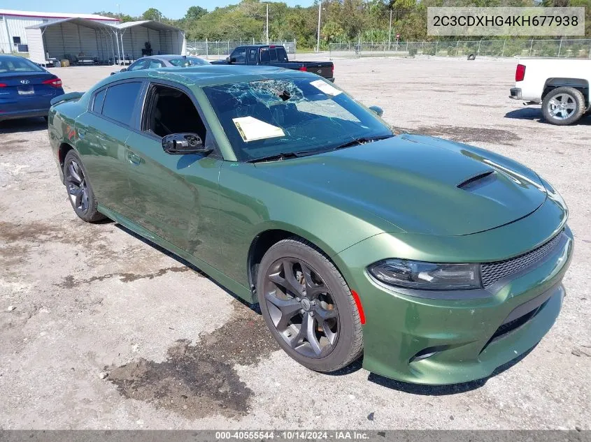 2019 Dodge Charger Gt Rwd VIN: 2C3CDXHG4KH677938 Lot: 40555544